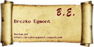 Brczko Egmont névjegykártya